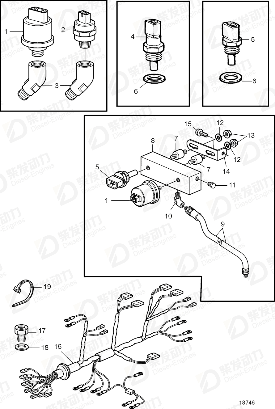 VOLVO Elbow nipple 809109 Drawing VOLVO Elbow nipple 809109 Drawing